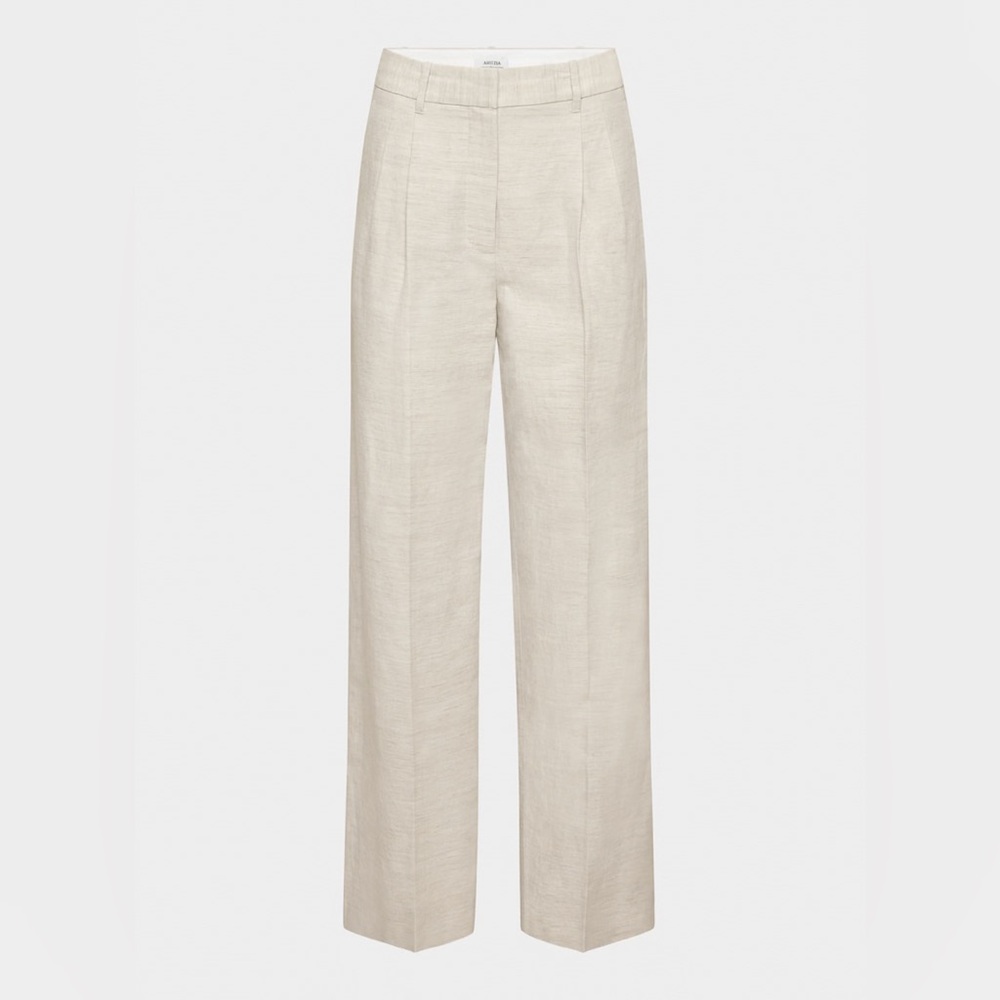 Aritzia Wilfred The Effortless Pant - CruiseLinen - Natural Ecru